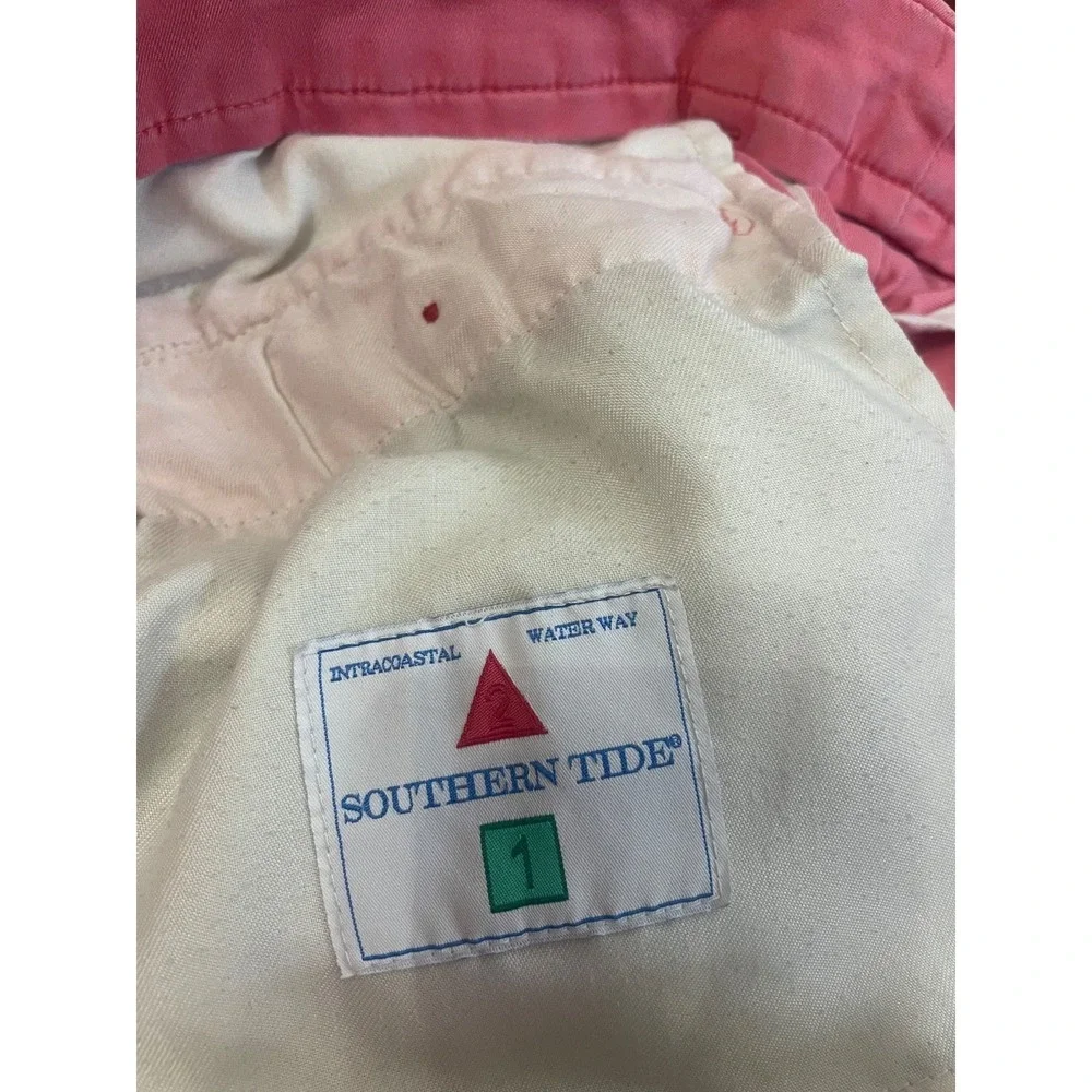Southern Tide Shorts Mens 38 w Pink Chino Khaki Allen Fit Preppy Casual‎ Adult